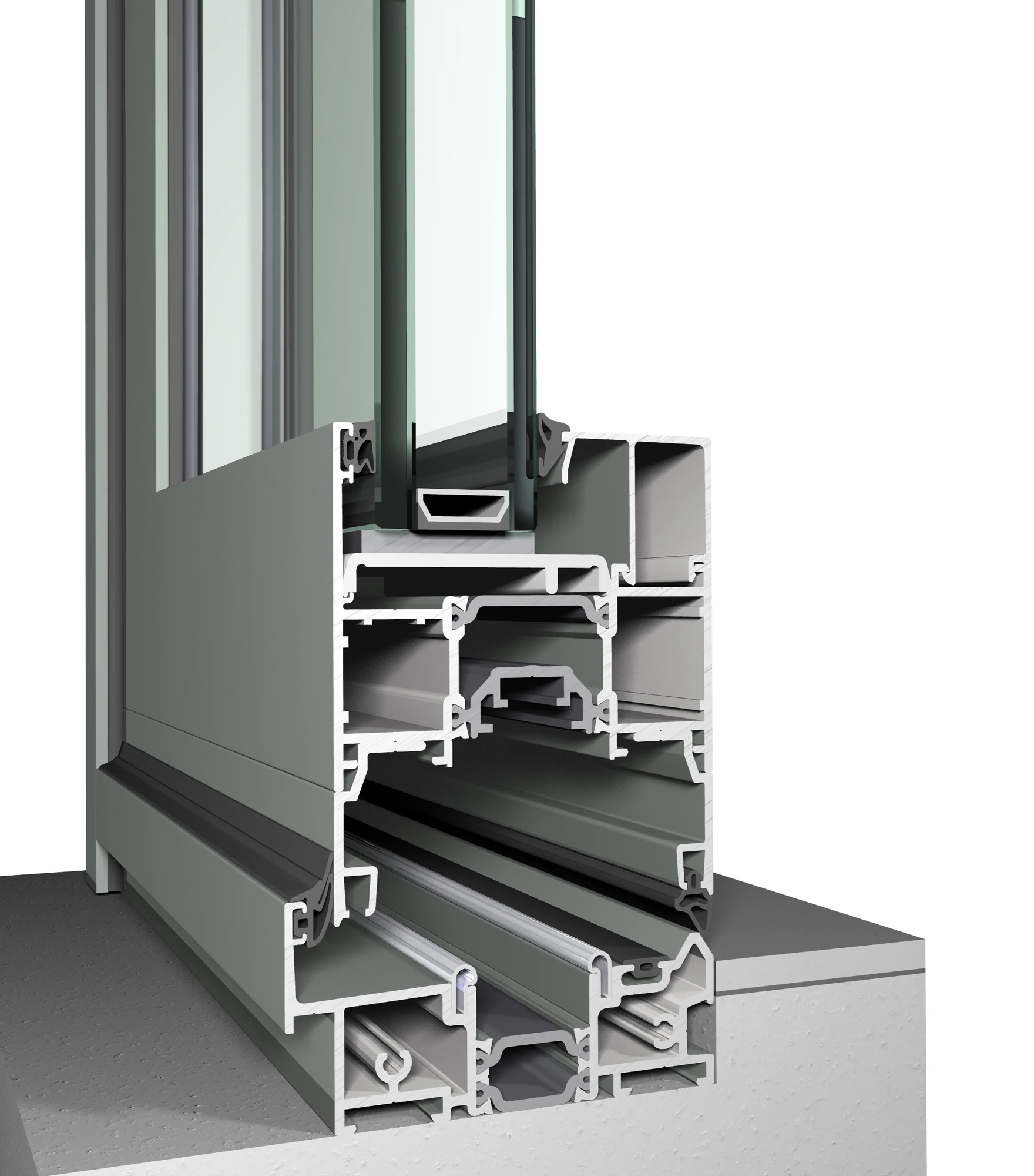 Official profile cutaway — Reynaers ConceptFolding 77