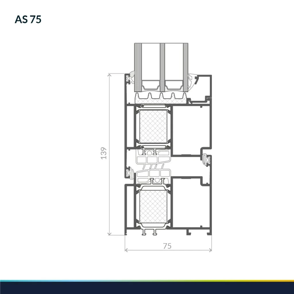 Official profile section — Aluron AS 75 Door